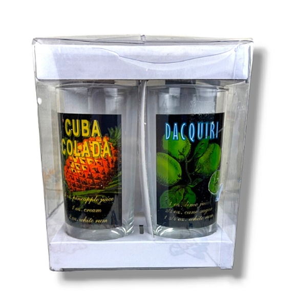 Tiki Retro Style Havana 14 oz High Ball Glasses - Picture 6 of 6